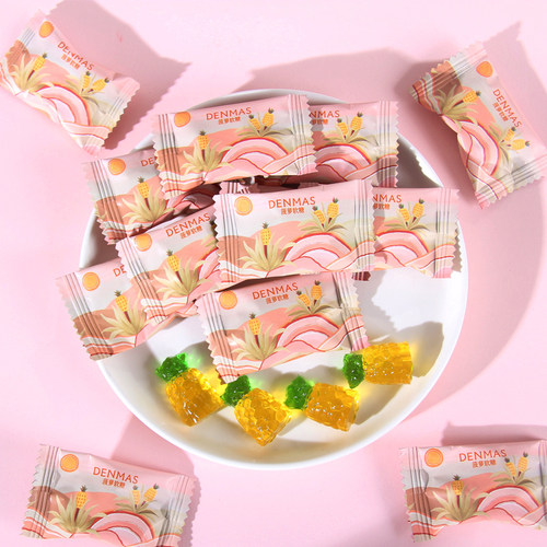 英国丹玛仕DENMAS菠萝味造型软糖结婚喜糖婚礼糖果伴手礼休闲零食
