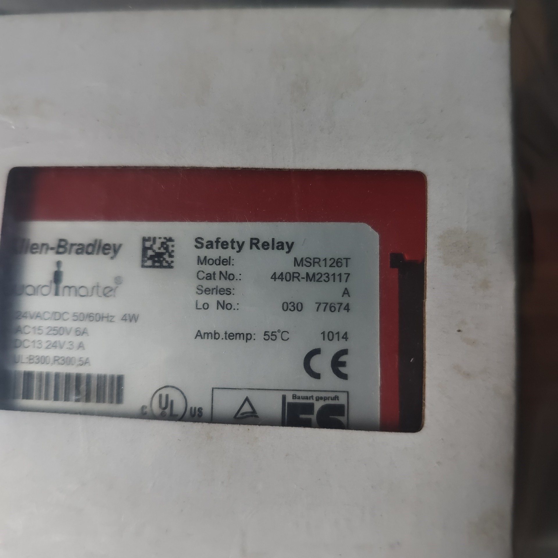 AB罗克韦尔安全继电器msR126T  440R-m2311拍前请询价