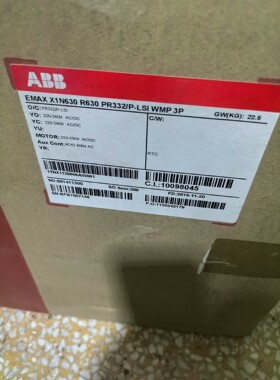 ABB,框架断路器X1N630 R630 PR332/P-LSI WMP 3P全新原装拍前请询