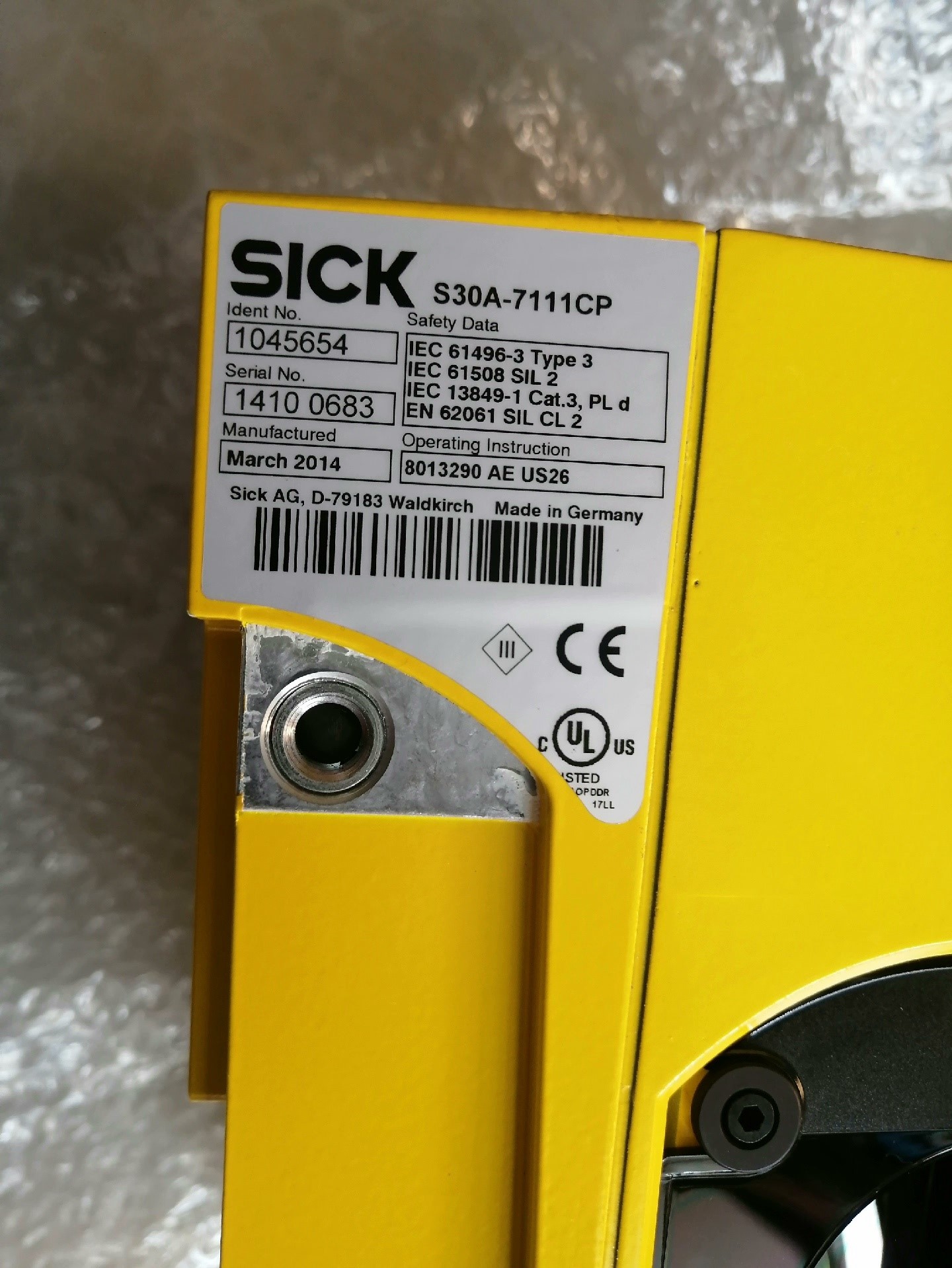 SICK安全激光扫描仪S30A-7111CP 1045654全新原装拍前请询价