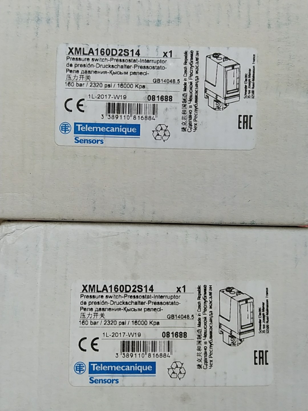 XMLA160D2S14施耐德压力开关全新原装拍前请询价