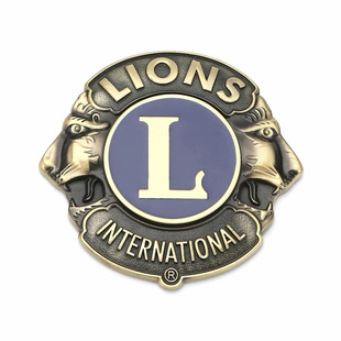 国际狮子会车标新款铜车标不变色 高品质款 耐用方便安装