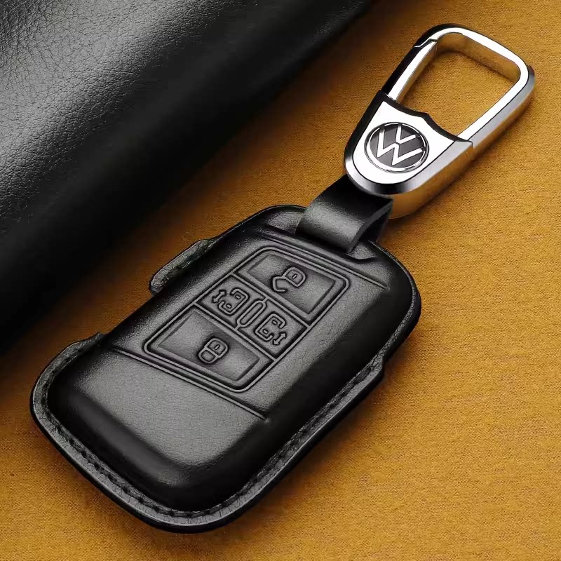 适用大众威然钥匙套帕萨特330新迈腾b8扣男cc汽车高档保护壳真皮