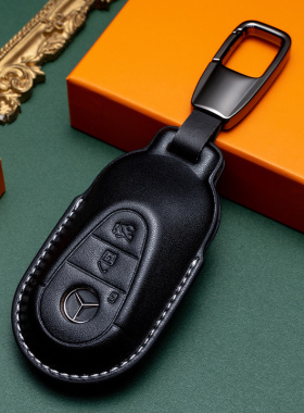 适用奔驰e300L钥匙套glc300L真皮G63/GLE/gt50/AMG/gle350车包壳