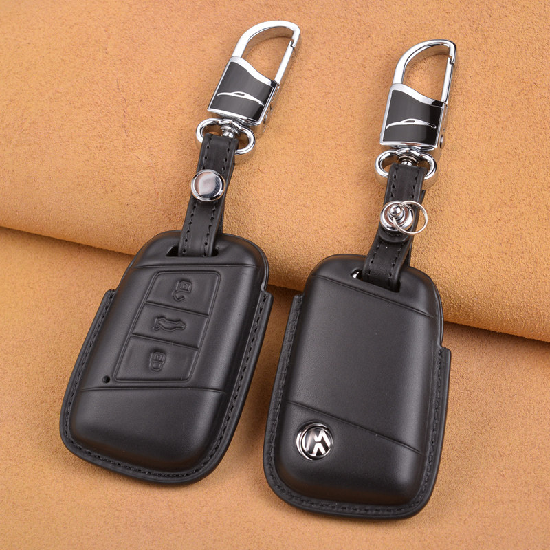 适用大众迈腾钥匙套新帕萨特330CC蔚揽380汽车包保护壳扣真皮高档