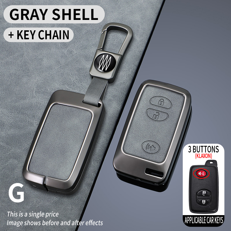 适用于老款6代凯美瑞钥匙套普拉多霸道皇冠锐志酷路泽汽车包壳扣