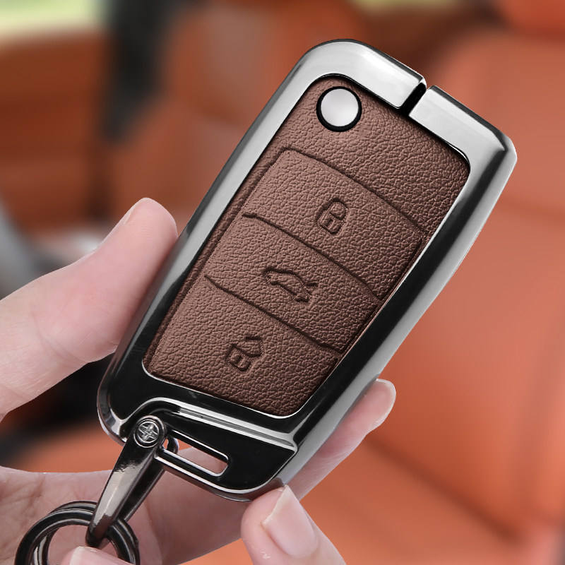 适用2025新款大众朗逸钥匙套T-ROC探歌探戈300高档车包壳男女士扣