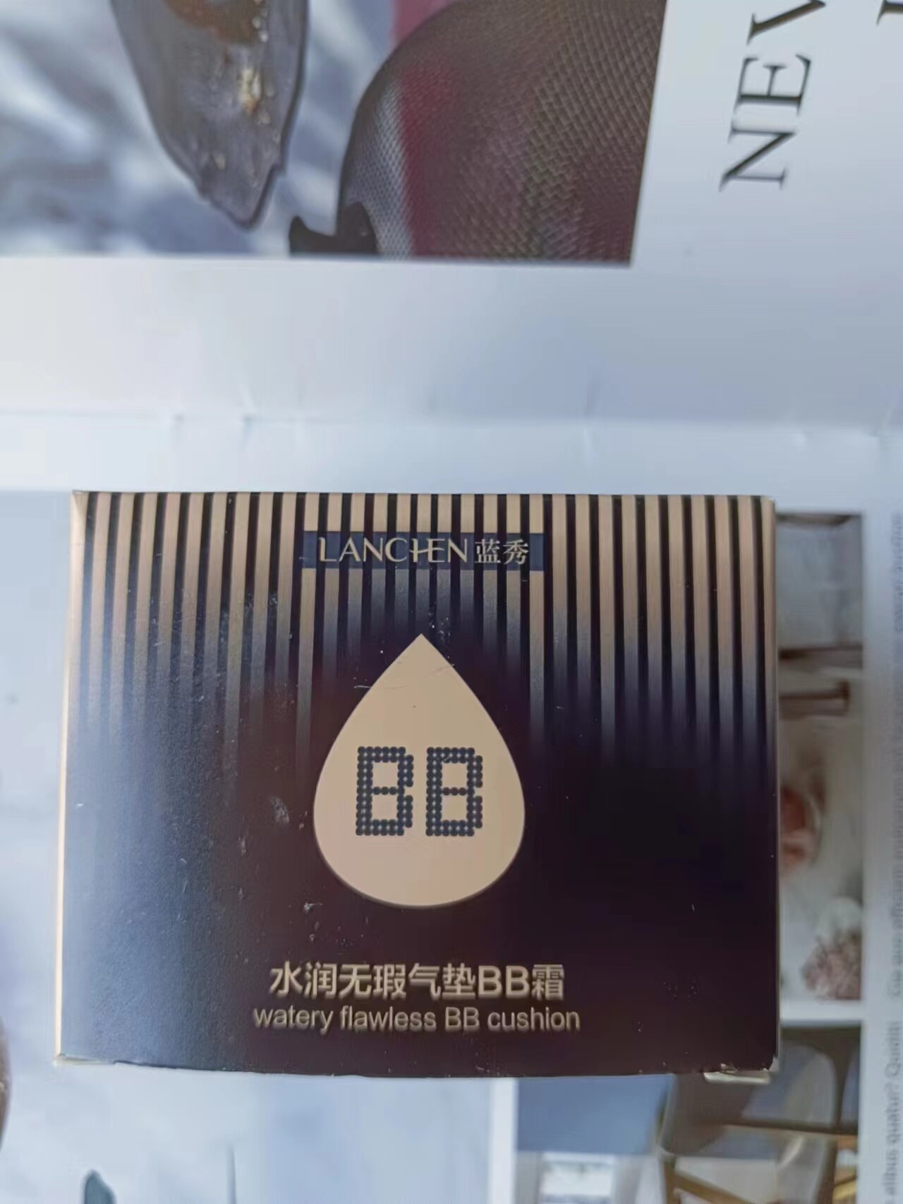 蓝秀水润无瑕气垫BB霜水润保湿遮瑕防水不脱妆裸妆自然滋润bb