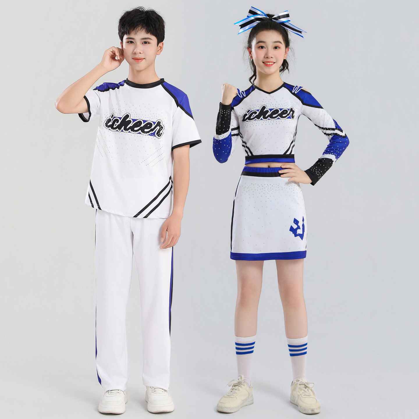 啦啦队服装男女团体演出服健美拉拉操比赛舞蹈表演运动会开幕儿童