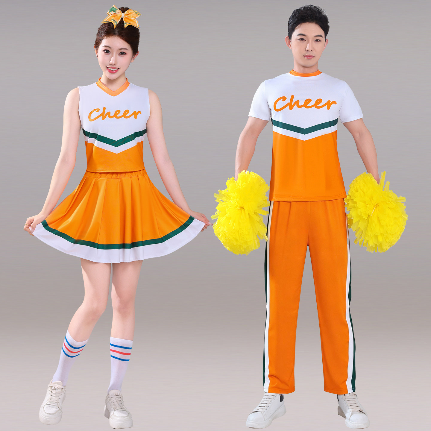 成人啦啦队服装男女演出服比赛表演服装健美操服运动会比赛竞体操