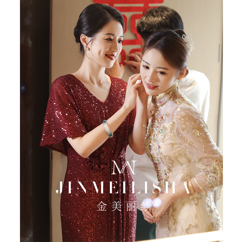 妈妈装婚宴礼服高级感年轻款