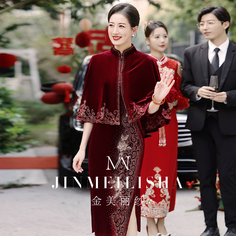 妈妈装婚宴礼服平时可穿高级感图片