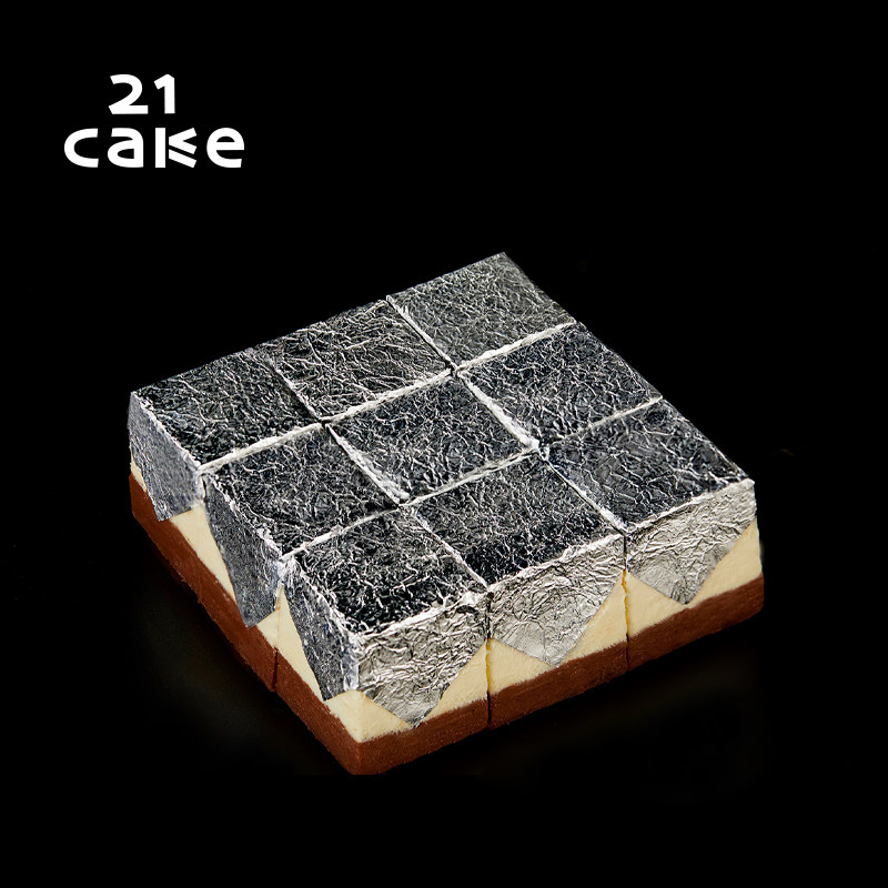 21cake黑白巧克力慕斯生日蛋糕含酒切块纪念日动物奶油同城配送