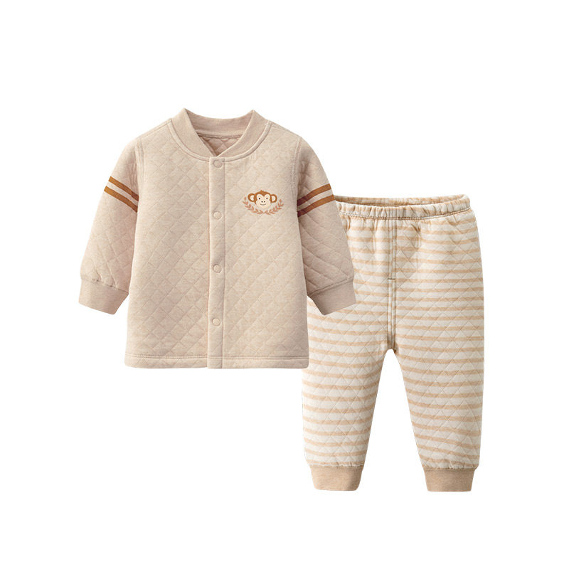 宝宝保暖衣套装儿童内衣秋冬三层加厚婴儿秋衣男童小童女纯棉冬季