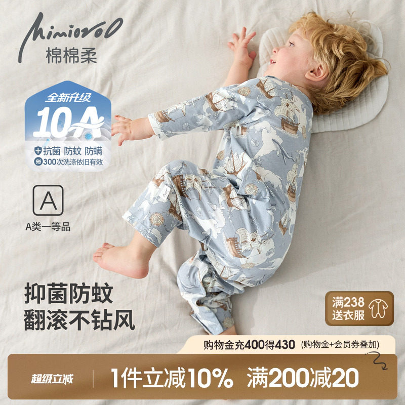 儿童连体睡衣夏季薄款宝宝家居服图片