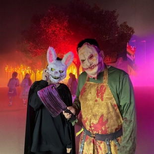 万圣节服装男成人血腥厨师屠夫cosplay套装恐怖衣服装扮吓人鬼屋