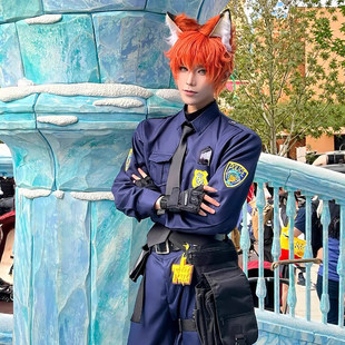 尼克狐尼克cos服疯狂动物城朱迪兔子警官服装衣服万圣节男装动漫
