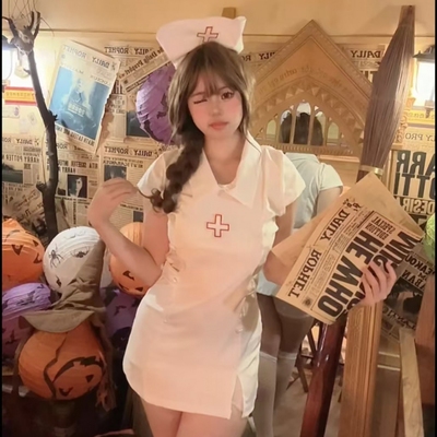 万圣节cosplay服装护士服角色扮演大码女装成人衣服日常可穿服饰