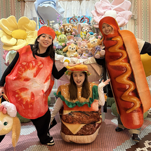 万圣节服装 扮服饰成人 烤肠热狗汉堡番茄玩偶服cosplay搞怪衣服装