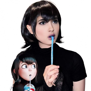 梅菲斯cos假发万圣节发饰梅维斯精灵旅社波波头搞怪短发动漫全头