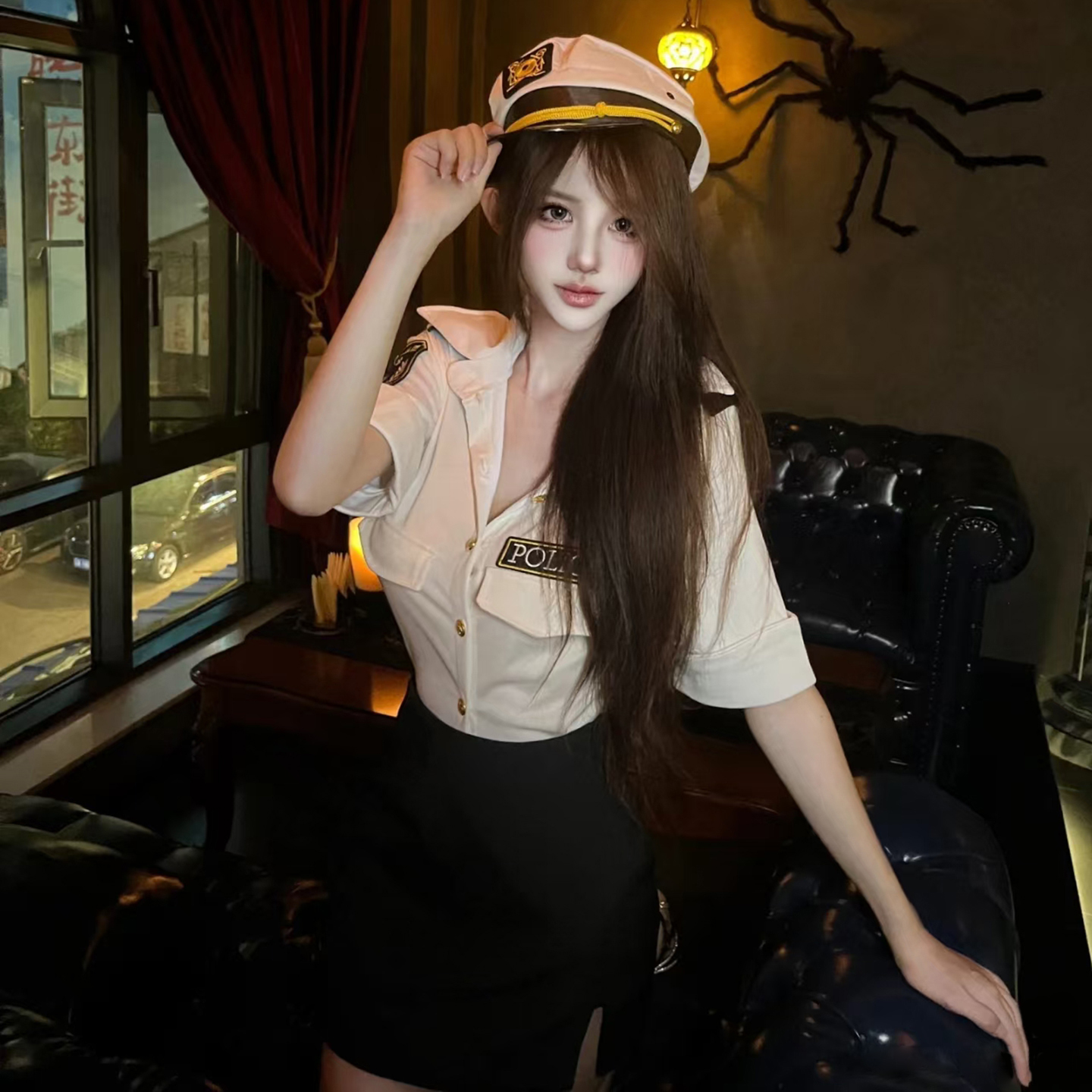 女警cos服万圣节服装成人警察角色扮演衣服套装警官制服女装服饰