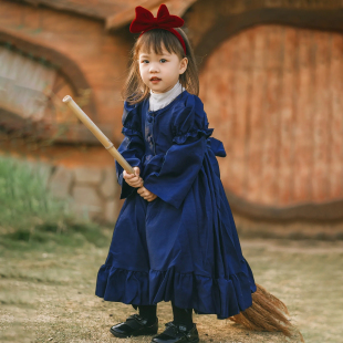 魔女宅急便衣服cos服角色扮演万圣节服装成人儿童连衣裙亲子套装