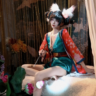 万圣节服装成人宝青坊主cos服女装角色扮演狐狸衣服表演服饰新款