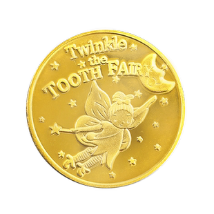 牙仙子换牙金币儿童奖励纪念币乳牙盒牙齿仙子硬币礼物小男孩女孩