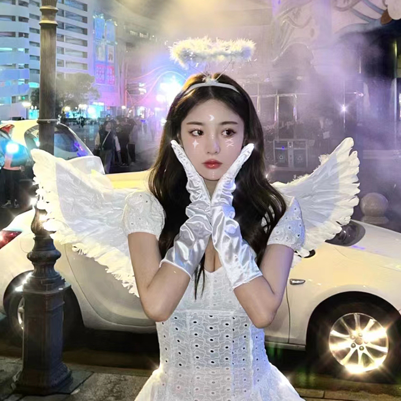 天使翅膀万圣节装扮道具表演礼物