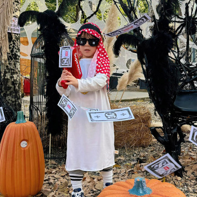 阿拉伯迪拜中东土豪儿童服装衣服