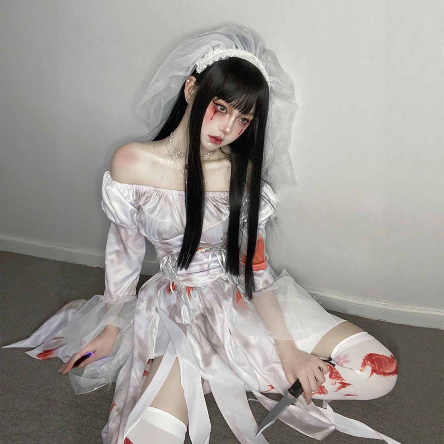 鬼新娘cosplay服万圣节服装服饰装扮衣服成人女吓人恐怖大人装饰