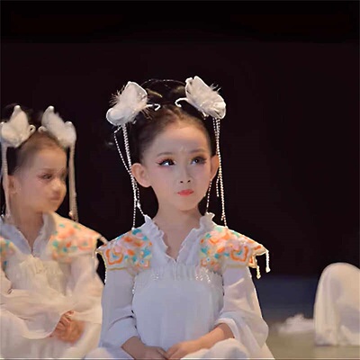 白娘子cos服儿童汉服演出服青城山下白素贞舞蹈服女童六一表演服