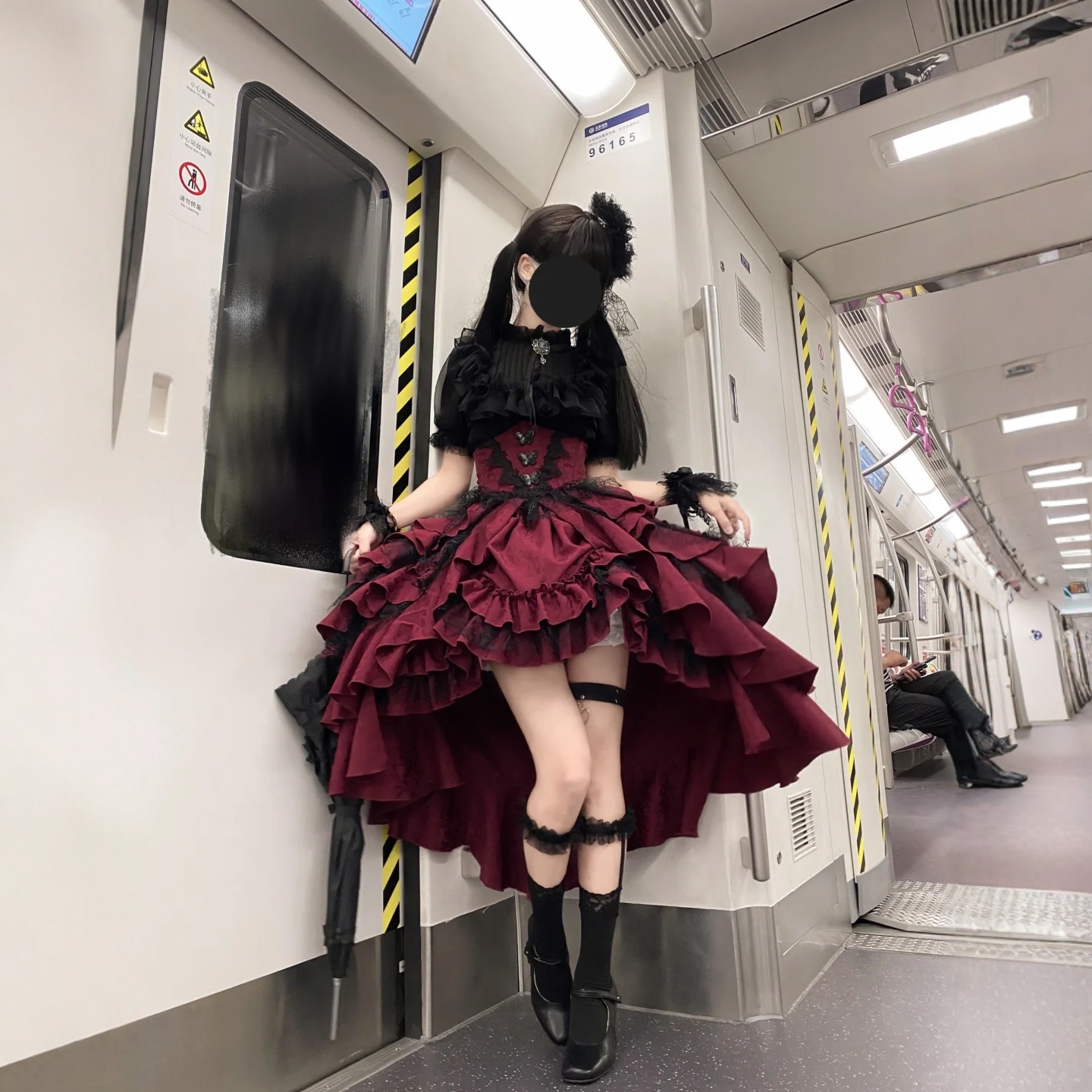 永生禁忌哥特超华丽姬袖万圣节服装cosplay装扮连身裙洛丽塔红色