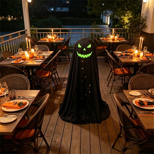 万圣节恐怖道具装饰发光幽灵摆件氛围场景布置道具鬼屋搞怪吓人