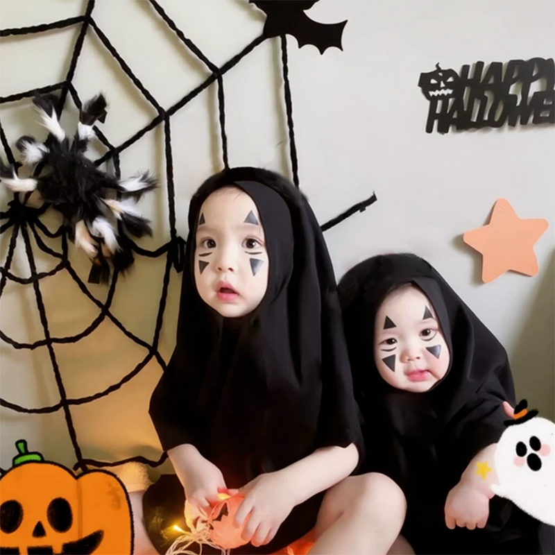 儿童服装无脸男千与千寻连衣裙