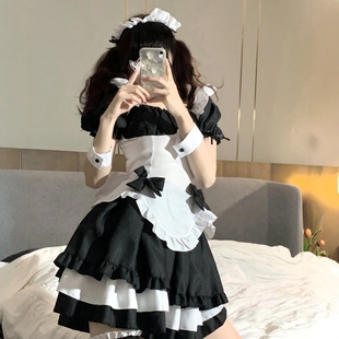 万圣节女仆服装cosplay成人奇迹暖暖二次元可爱女佣洛丽塔连衣裙