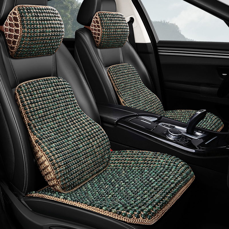 奔驰glc260Lglc300Lglc200L夏季菩提子木珠汽车坐垫三件套座椅套