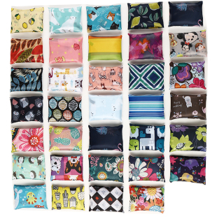 新款 小众中号 折叠购物袋大容量超市买菜袋花布方形收纳袋韩版