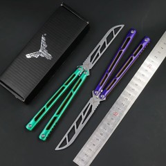 未开刃蝴蝶刀 海啸 YY4 轴套结构 海妖 小刀yy新手初学者入门工具