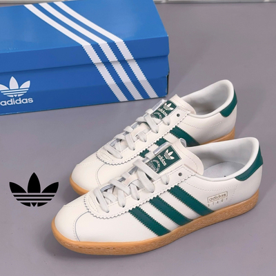 阿迪达斯三叶草「T头鞋」曼波绿欧若风经典时尚运动板鞋男JR8311