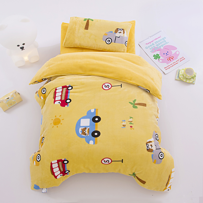 儿童被套加绒幼儿园牛奶绒被罩
