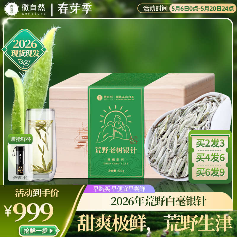 【春茶现发 买2发3】2026年太姥山荒野白毫银针新茶福鼎特级白茶