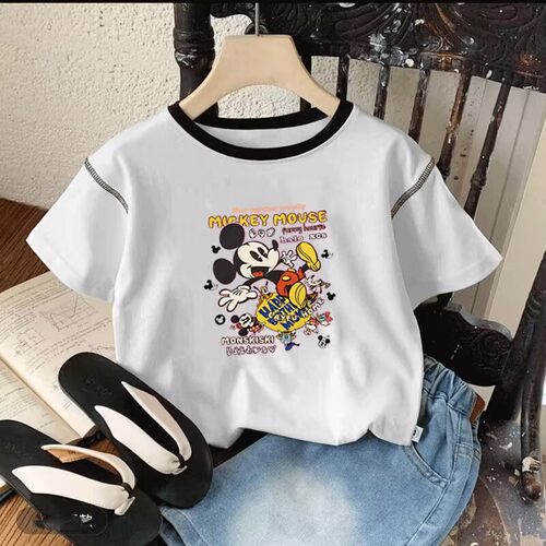 儿童Mickey Mouse短袖宝宝米奇T恤ins2025夏季男童女童布鲁斯半袖