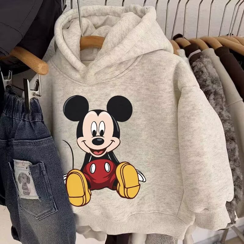 男童女童加绒卫衣2025新款秋冬厚款羊驼绒儿童宝宝米奇保暖上衣潮
