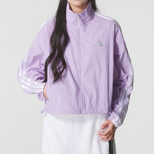 阿迪達(dá)斯涼感梭織夾克女2025秋新款 Adidas 運(yùn)動(dòng)服休閑外套KC0182