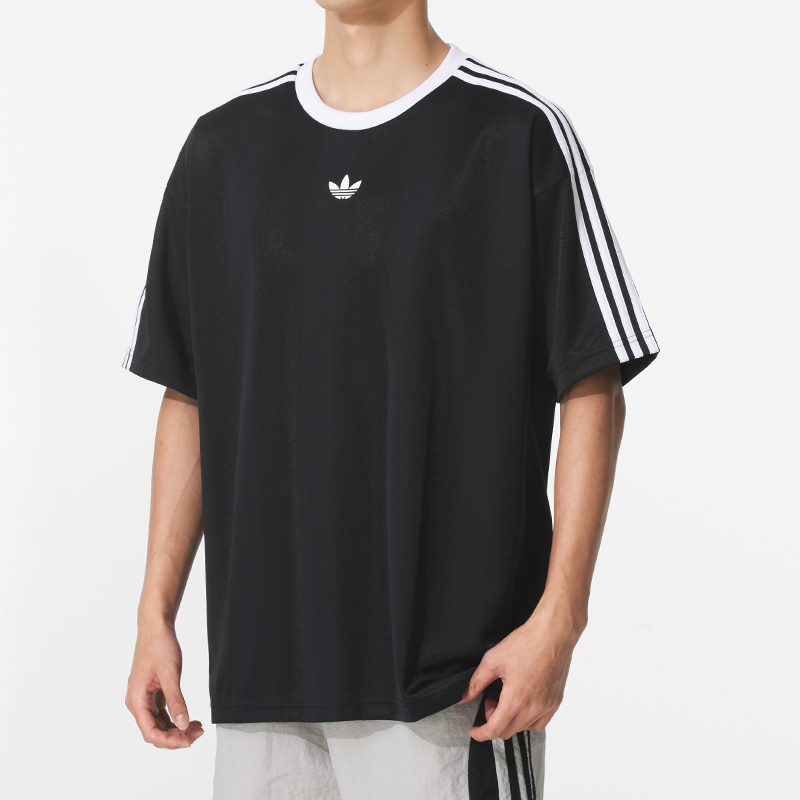 Adidas阿迪达斯三叶草短袖T恤男2025秋季新款运动休闲半袖JW5876