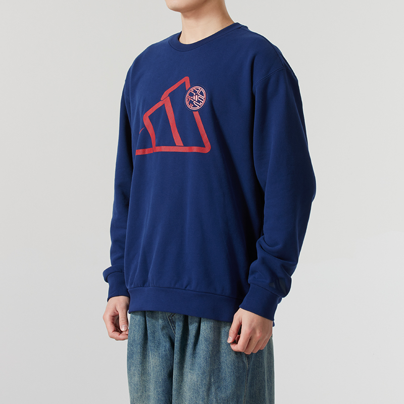 Adidas/阿迪达斯圆领卫衣男装上衣宽松运动休闲套头衫JM1004