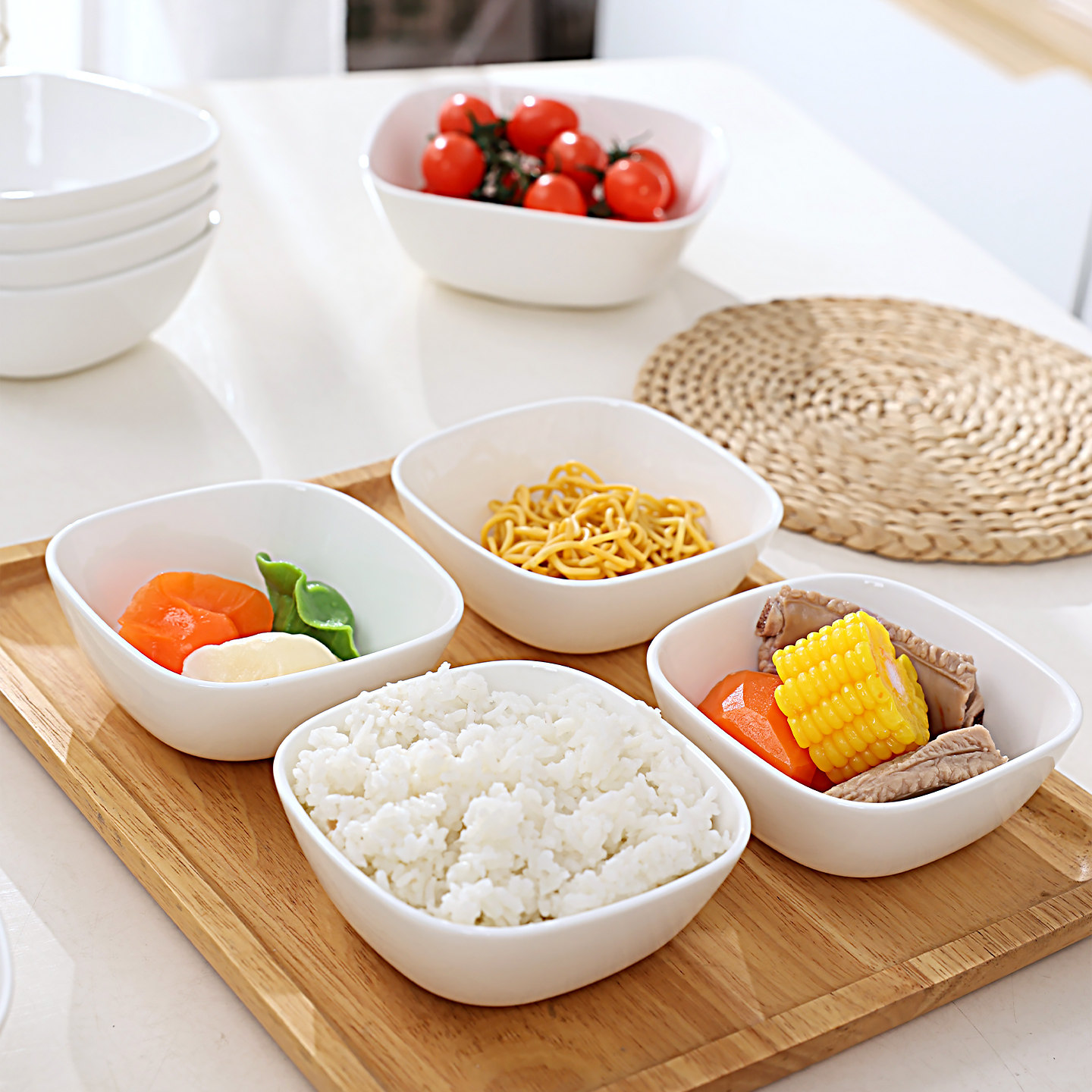 骨瓷吃饭的碗家用一人一个蒸菜碗釉下彩陶瓷漂亮的饭碗小蒸碗专用,餐饮具,碗,淘宝优惠券,粉丝福利购,淘宝优惠卷