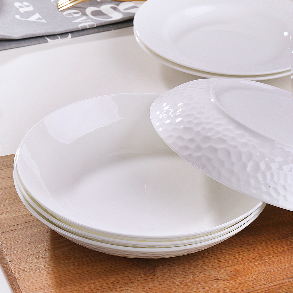 无铅毒陶瓷盘子骨瓷菜盘深盘汤盘