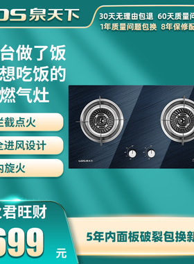 泉天下火君旺财燃气灶家用天然气液化气台嵌两用猛火灶双灶燃气炉